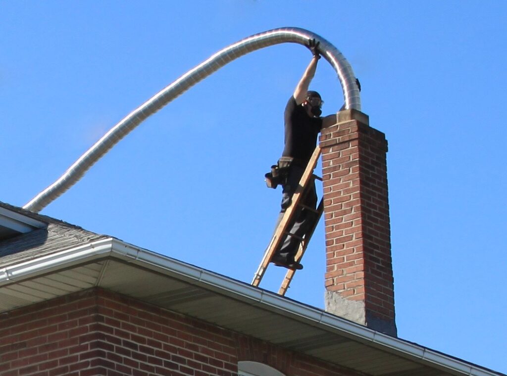 Chimney Liner updraft pre smush original chimney