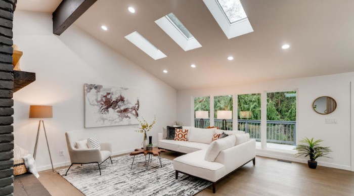 Fixed and within an open room layout re the best Types of Skylights