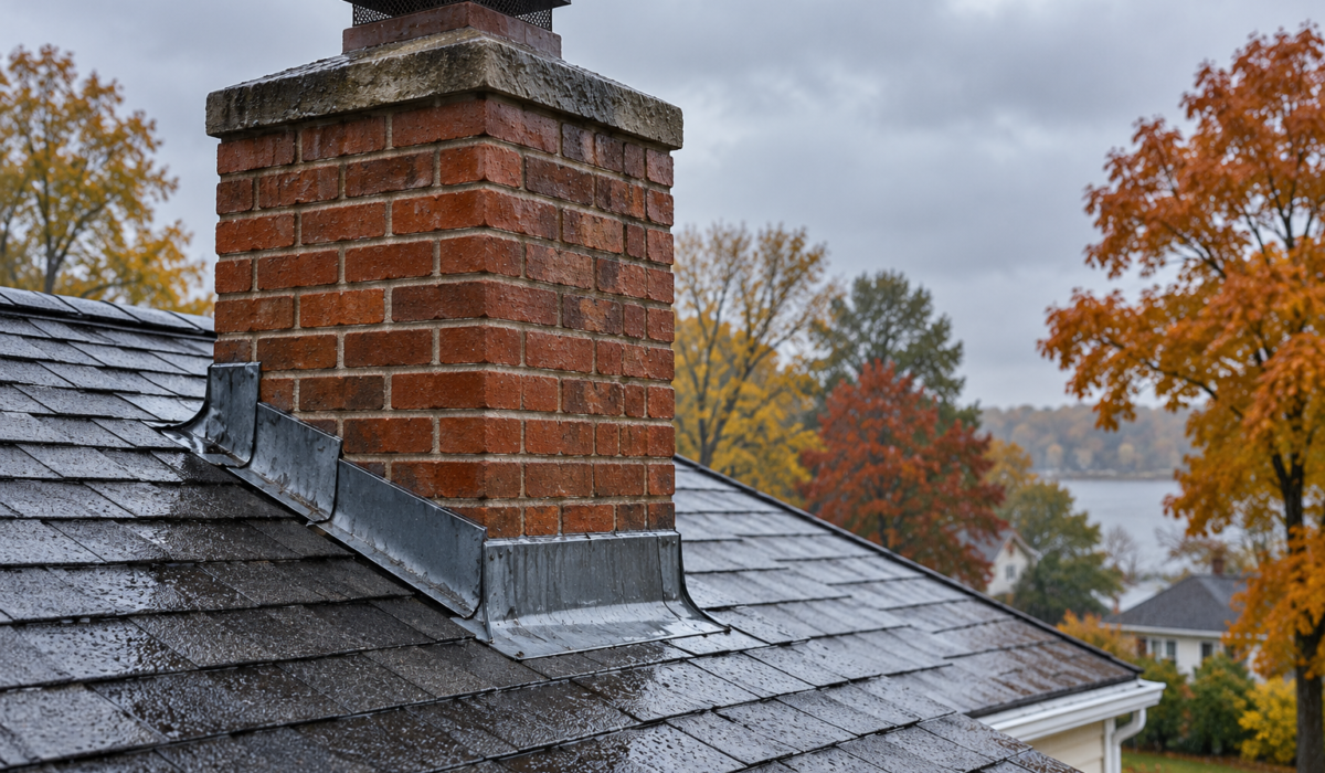 Chimney Leaks During Wind-Driven Rain on Long Island